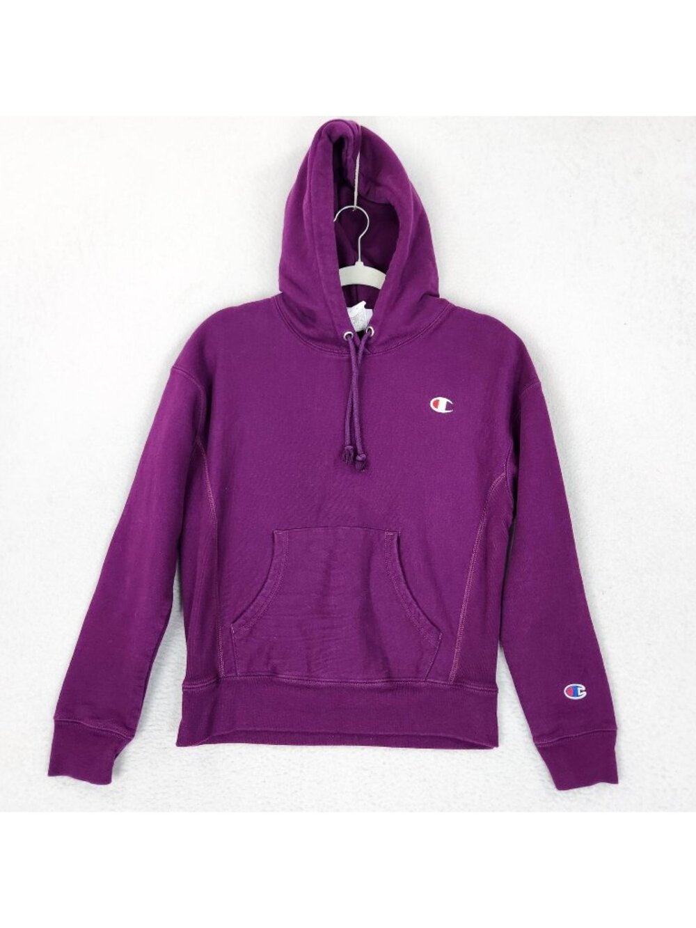 Champion Sweater Womens Medium (XS FIT) Purple Reverse Weave Hoodie Sweatshirt